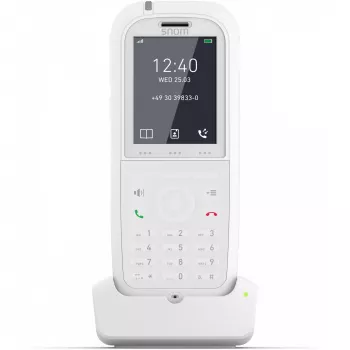 Snom M90 DECT-Telefonhörer mit Rufnummernanzeige Weiß