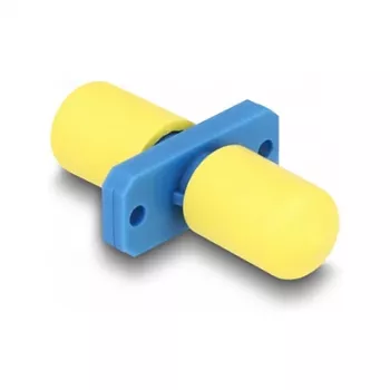 DeLOCK Glasfaser-Koppler ST Simplex Buchse auf ST Simplex Buchse blau