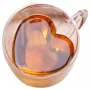 Extralink Home Herzförmige Liebes-Tasse, doppelwandiges hitzebeständiges Glas 250ml