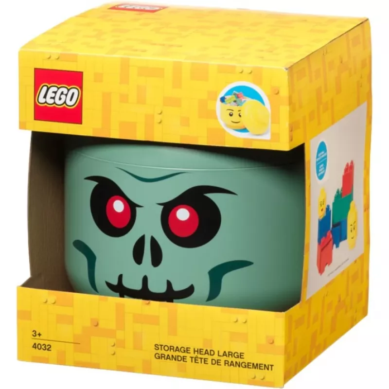 LEGO Storage Head Skeleton, Aufbewahrungsbox schwarz/rot, groß