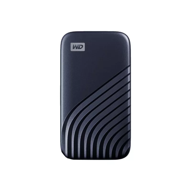WD My Passport SSD WDBAGF0010BBL - SSD - verschlüsselt - 1 TB - extern (tragbar) - USB 3.2 Gen 2 (USB-C Steckverbinder) - 256-Bit-AES - Mitternachtsbl