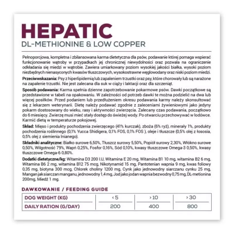 Nassfutter für Hunde VETEXPERT Veterinary Diet Hepatic für Hunde, 400 g, Leberunterstützung, Fleischgeschmack