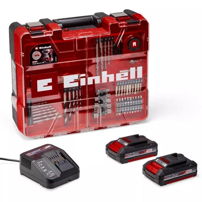 Einhell TE-CD 18/2 18750 RPM Schlüssellos 1,45 kg Schwarz, Rot