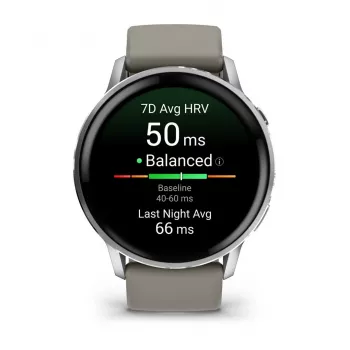 Smartwatch Garmin Venu 4 1.4 inch AMOLED GPS Wi-Fi 45mm Silver