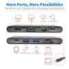 USB-C-Dock – 4K HDMI, VGA, USB 3.2 Gen 1, USB-A/C-Hub, Gigabit-Ethernet, Speicherkartenslots, 100 W PD-Ladung