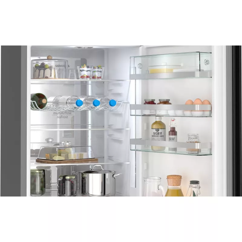 Kühl-Gefrierkombination Siemens KG39NSBBF freistehend 363 L, NoFrost, 33 dB, schwarz