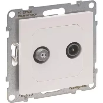 Legrand SEANO Einzelanschlussdose TV-SAT f 765170 2 Kabel und HD-TV in schwarz 5 (765170)