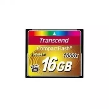 TRANSCEND TS16GCF1000 Transcend Speicherkarte 16GB Compact Flash 1000x (Lesen 160MB/s, Schreiben 70MB/s)