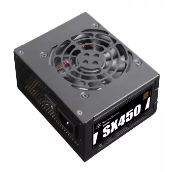 SilverStone SST-SX450-B - Netzteil (intern) - ATX12V 2.4/ SFX12V - 80 PLUS Bronze - AC 90-265 V - 450 Watt - aktives PFC - Schwarz