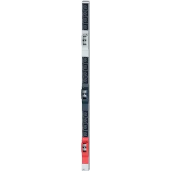 Stromverteilereinheit Bachmann Zero U-Space IT Basic — 12× C19-Ausgänge, 3 m Kabel, 400 V, 32 A, 1075×47×44 mm