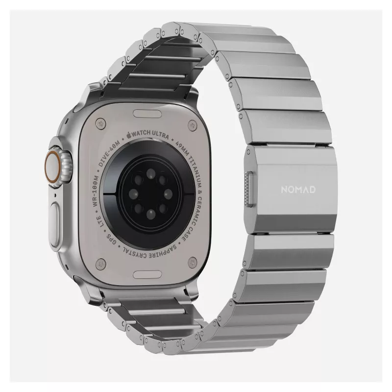 NOMAD Titanium Armband für Apple Watch 46mm/49mm Silber