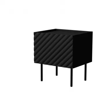 Nachttisch Cama meble LUCCA, 2 Stk., 47x40x52 cm, schwarz, MDF/Spanplatte