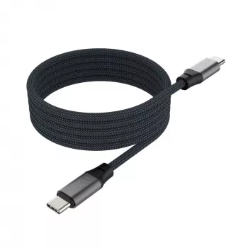 USB-C auf USB-C Magnetisches Geflochtenes Kabel FIXED FIXDBM-CC12-GR, USB 2.0, 1,2 m, grau
