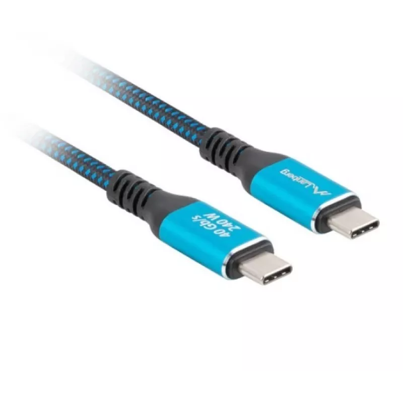 USB-C-zu-USB-C-Kabel LANBERG CA-CMCM-45CU-0020-BK, 240 W PD, 8K@60Hz, 2,0 m