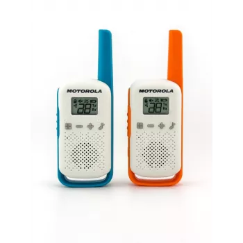 Motorola Talkabout T42 – Walkie-Talkie, 2er-Pack (orange-blau)