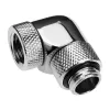 Alphacool Eiszapfen Connector Series - Gewinkelter Montageadapter für Flüssigkeitskühlsystem - Silber-Nickel