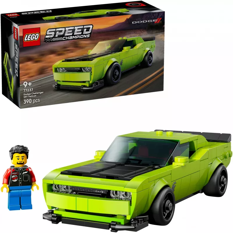 Konstruktionsspielzeugauto LEGO Speed Champions Dodge Challenger SRT Hellcat 77237 — 390 Teile, 1 Minifigur, Altersempfehlung 9+