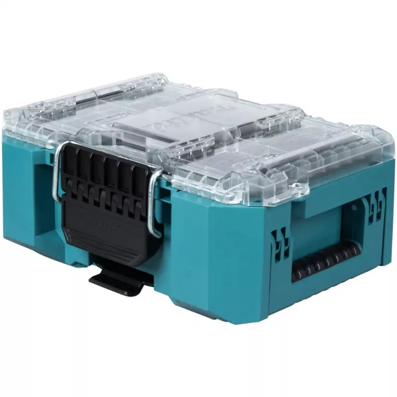 MAKTRAK Organizer kompakt, Werkzeugkiste Blau/transparent, transparenter Deckel