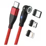USB-Kabel RealPower MagneticCharge 100 1m USB-C Rot Schnellladung
