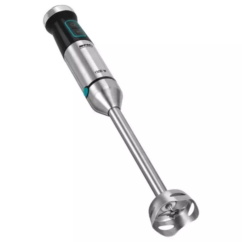Stabmixer MPM MBL-42M — 1500 W, Edelstahlgehäuse, variable Geschwindigkeit, Turbo, Zubehör