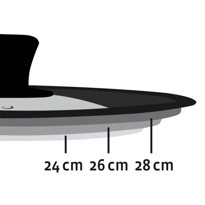 Hama 111545 Pfannendeckel Schwarz, Transparent
