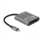 Kartenleser DeLOCK 91741 USB 3.2 Gen 1 Type-C Schwarz Grau