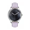 Smartwatch Colmi L28 Silber-Lila mit lila Lederarmband