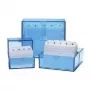 Index Box WEDO A6 Horizontal Blau Transparent Kunststoff mit Schnappverschluss