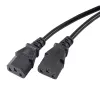 Akyga AK-PC-04A Stromverteilerkabel CEE 7/7 auf 2x IEC C13, 1,8 m, Schwarz