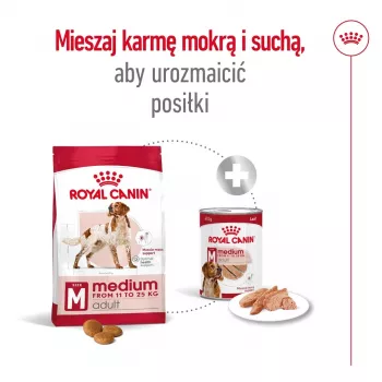 Trockenfutter für Hunde Royal Canin SHN Medium Adult 15 kg — Alleinfuttermittel für ausgewachsene mittelgroße Hunde, Geflügel, 25 % Protein, 14 % Fett