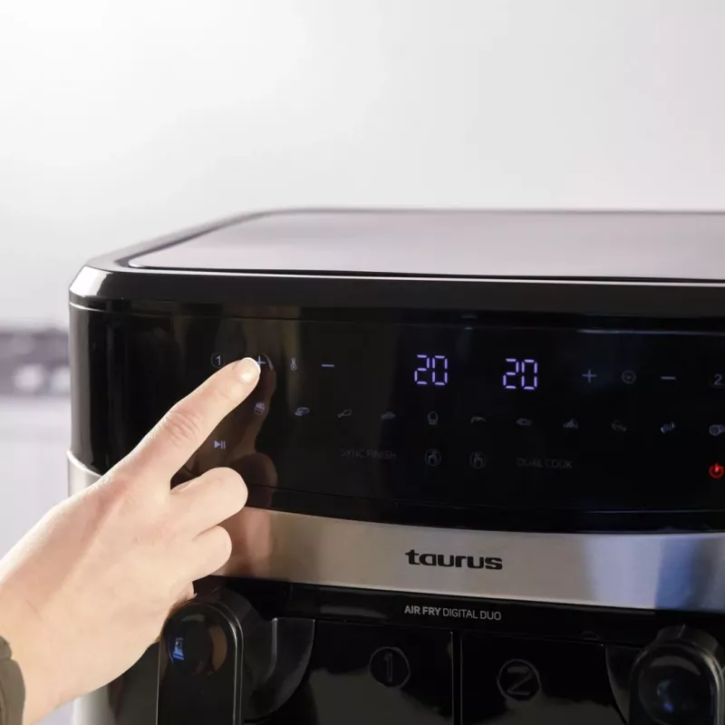 Taurus Air Fry Digital Duo Doppel 9 L 2200 W Heißluftfritteuse Schwarz