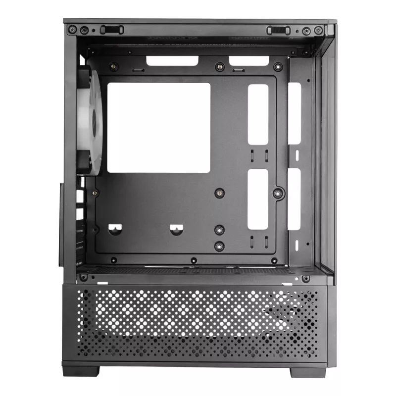 Mini-Tower-PC-Gehäuse TACENS Mars Gaming MC-SE2 — Mini-ITX / Micro-ATX, schwarz, Seitenfenster, Boden-Netzteil, unterstützt 2x2,5 Zoll + 1x3,5 Zoll