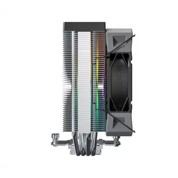 Luftkühler Montech NX400 ARGB, 120-mm-Lüfter, FDB, 800–1950 U/min, TDP 270 W, Schwarz