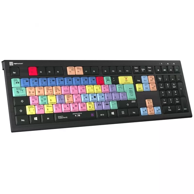 Logickeyboard Adobe Premiere Pro CC ASTRA 2 hintergrundbeleuchtete Tastatur Deutsch (LKB-PPROCC-A2PC-DE)