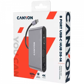 Canyon DS-14 - Dockingstation - USB-C - VGA, HDMI