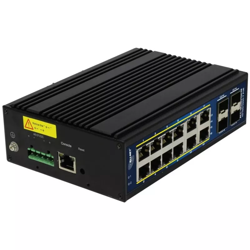 Managed Switch ALLNET ALL-SGI8016PM L2+/L3 12x Gigabit Ethernet PoE