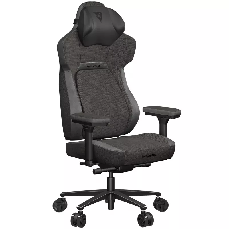 Universal-Gaming-Stuhl Thunder X3 CORE Loft — gepolsterte Sitzfläche und Rückenlehne, Höhe 134–144 cm, Sitzbreite 55 cm, schwarz