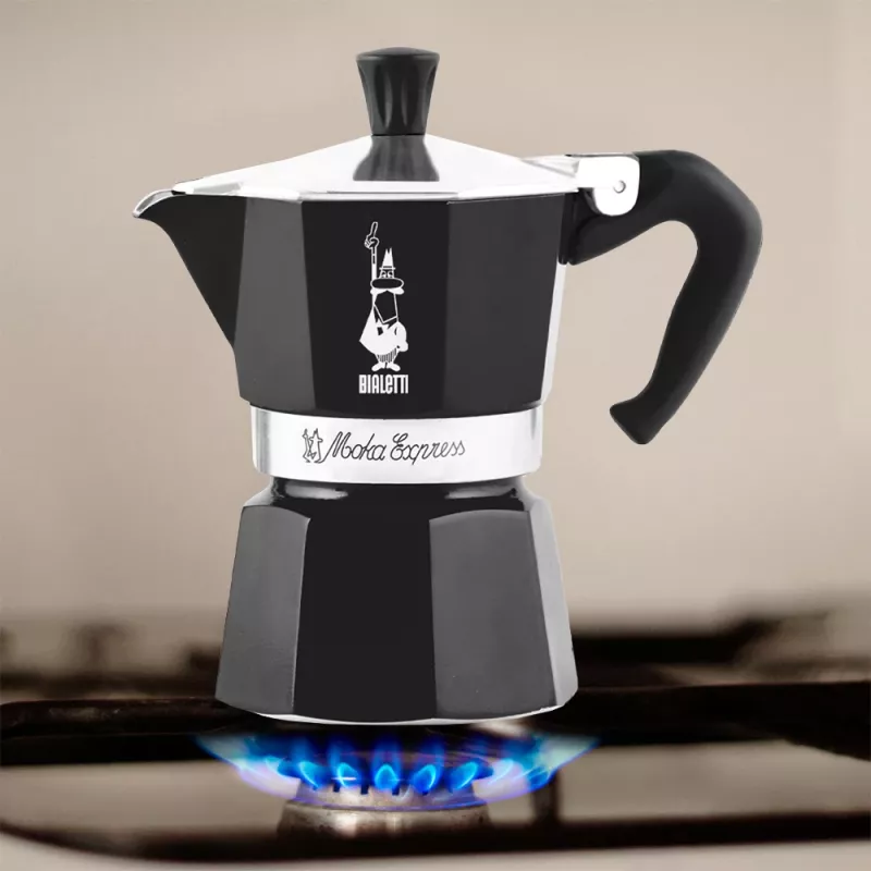 Bialetti Moka Express Moka-Kanne Schwarz