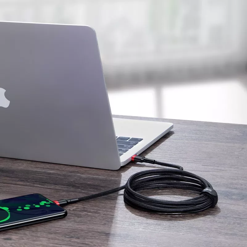 Baseus Cafule PD2.0 100W Flash-Charging USB-auf-Typ-C-Kabel (20V 5A) 2m Rot+Schwarz