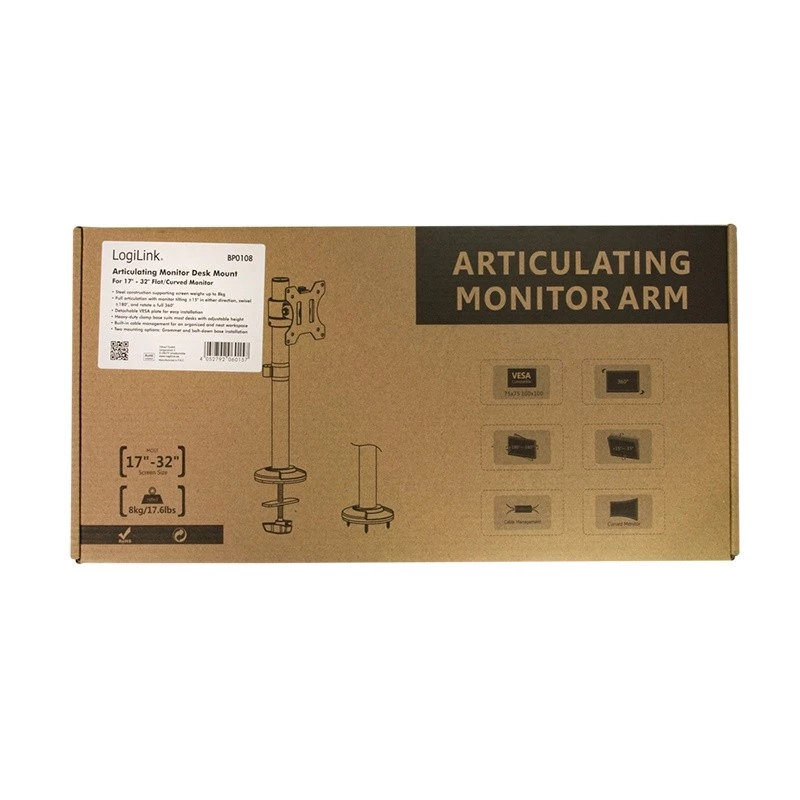 Monitorhalterung, 17-32 inch Stahl