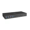 Lindy 2 Port Dual Head HDMI 4K60, USB 3.0 KVM-Switch, 4096 x 2160 Pixel, 4K Ultra HD, Schwarz