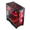 PC-Gehäuse MODECOM Volcano SPACE APEX ARGB Midi Tower, gehärtetes Glas, USB-C, unterstützt ATX/microATX/Mini-ITX, GPU bis 430 mm, CPU-Kühler bis 180 mm