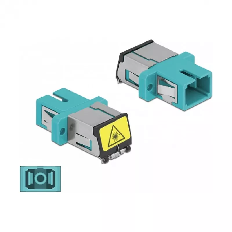 Lichtwellenleiter-Kupplung DeLOCK 86890 SC Simplex Buchse auf SC Simplex Buchse Multimode Aqua