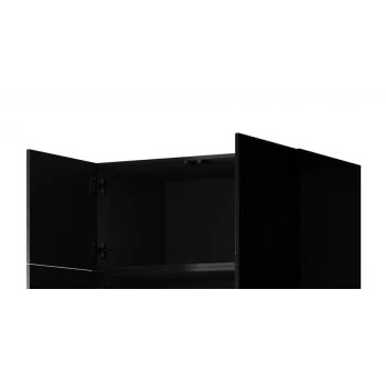 Kleiderschrank cama meble PAFOS 2D BASE 90×55,5×45 cm Schwarz matt, 2-türiger Rahmen