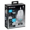 Kabellose Maus DEFENDER Stix GM-009 RF — optisch 3200 DPI, 6 Tasten, beidhändig, USB RF, batteriebetrieben, weiß