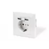 Sicherheitssteckdose für Unterputzmontage Digitus DA-70613 mit 2 USB-Anschlüssen