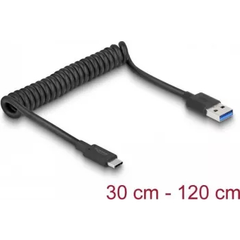 USB-Kabel DeLOCK 85349 USB 3.2 Gen 2 1,2 m USB A USB C Schwarz