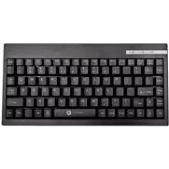 Kabelgebundene USB-Tastatur GETT CleanType Easy Basic Compact — QWERTZ Deutsches Layout, Schwarz