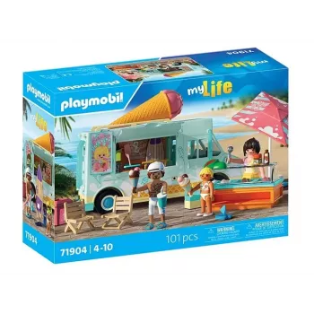 PLAYMOBIL Spielset Eiswagen & Surfshop 71904 mit Figuren
