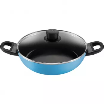 Tiefe Bratpfanne Ballarini CAPRERA 28 cm mit Deckel, blau